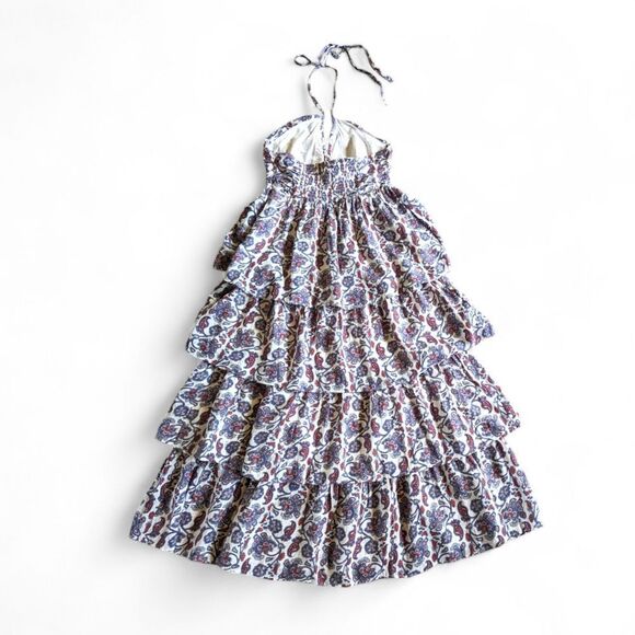 Boden NWT Tiered Garden Party Dress Smocked Halter Tie Ditzy Floral Rara Maxi 8‎ - Picture 9 of 16